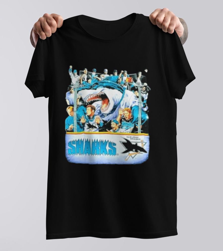 San Jose Sharks NHL Shark Attack Fans Ice Hockey T-Shirt