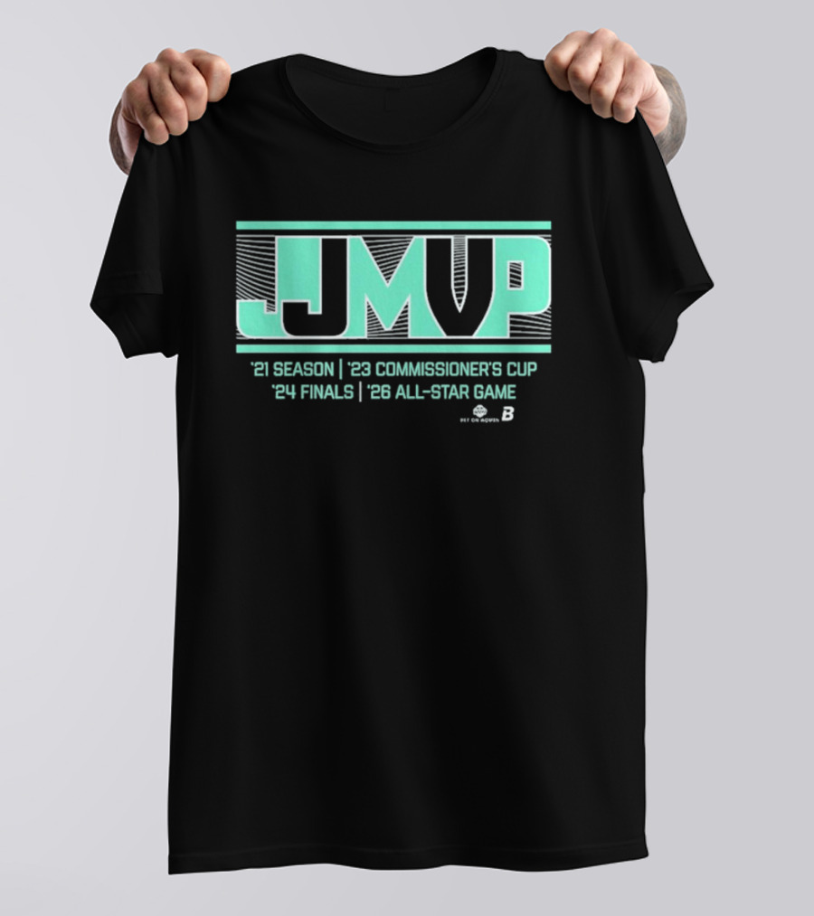 JJ MVP Jonquel Jones 2021 Season 2022 Commissioner's Cup 2021 Finals 2023 All Star Game T-Shirt