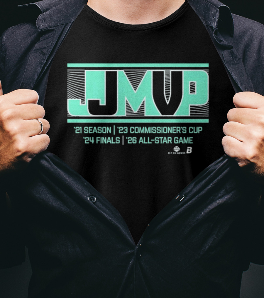 JJ MVP Jonquel Jones 2021 Season 2022 Commissioner's Cup 2021 Finals 2023 All Star Game T-Shirt