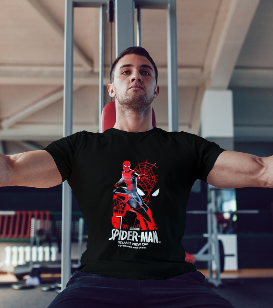 Spider Man Brand New Day 2026 Marvel Stylized Superhero T-Shirt