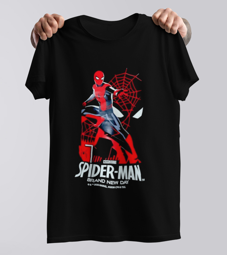 Spider Man Brand New Day 2026 Marvel Stylized Superhero T-Shirt