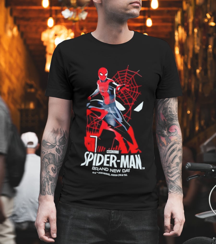Spider Man Brand New Day 2026 Marvel Stylized Superhero T-Shirt
