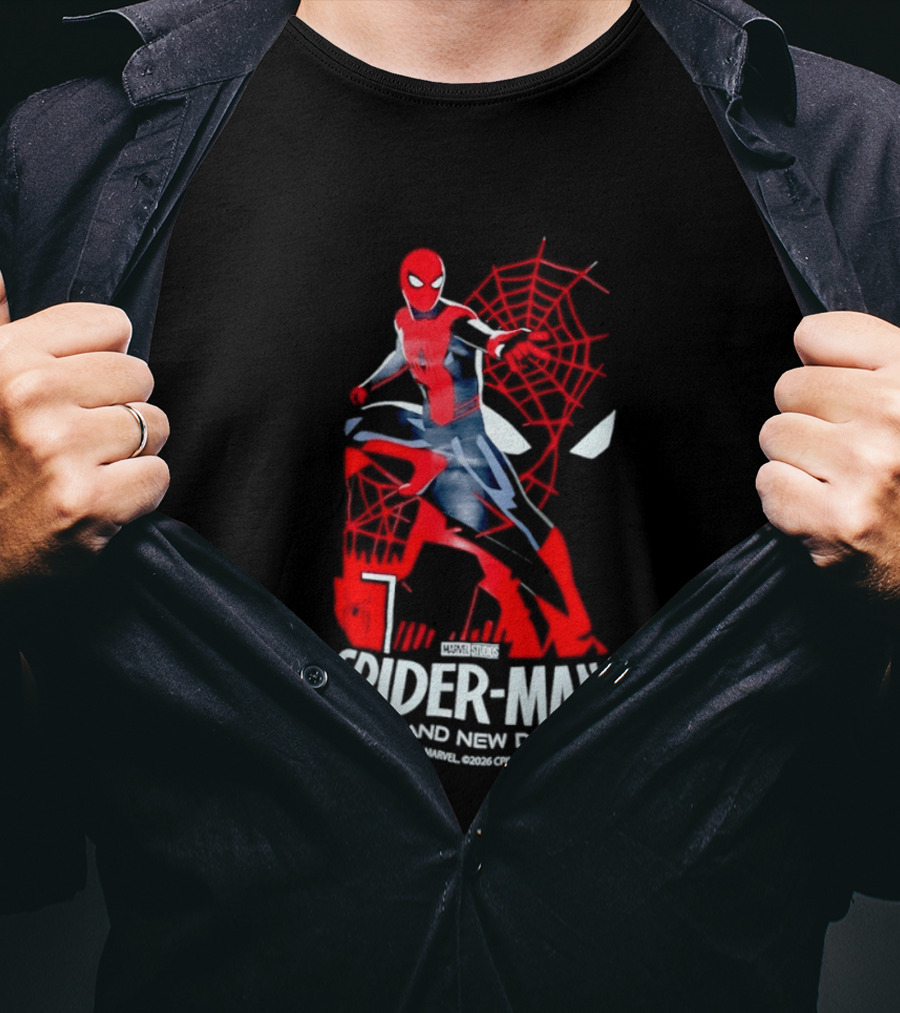 Spider Man Brand New Day 2026 Marvel Stylized Superhero T-Shirt