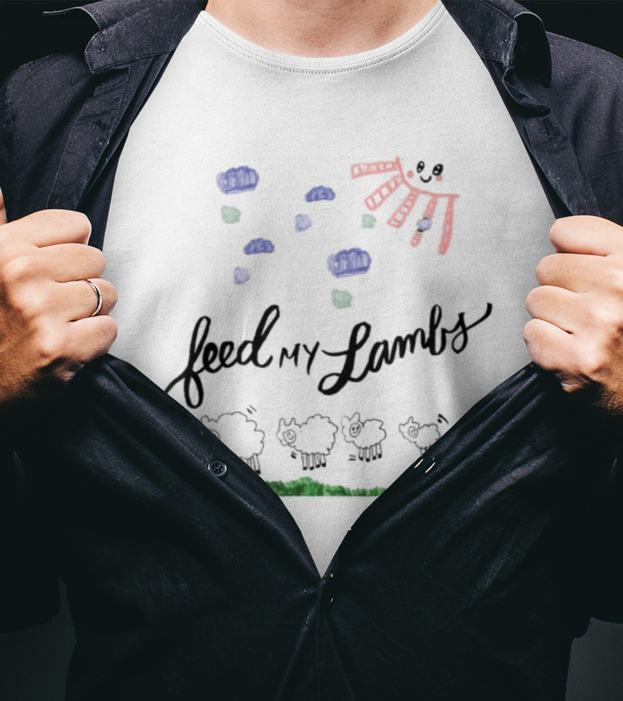2819 Store Feed My Lambs Sheep Clouds Sun T-Shirt