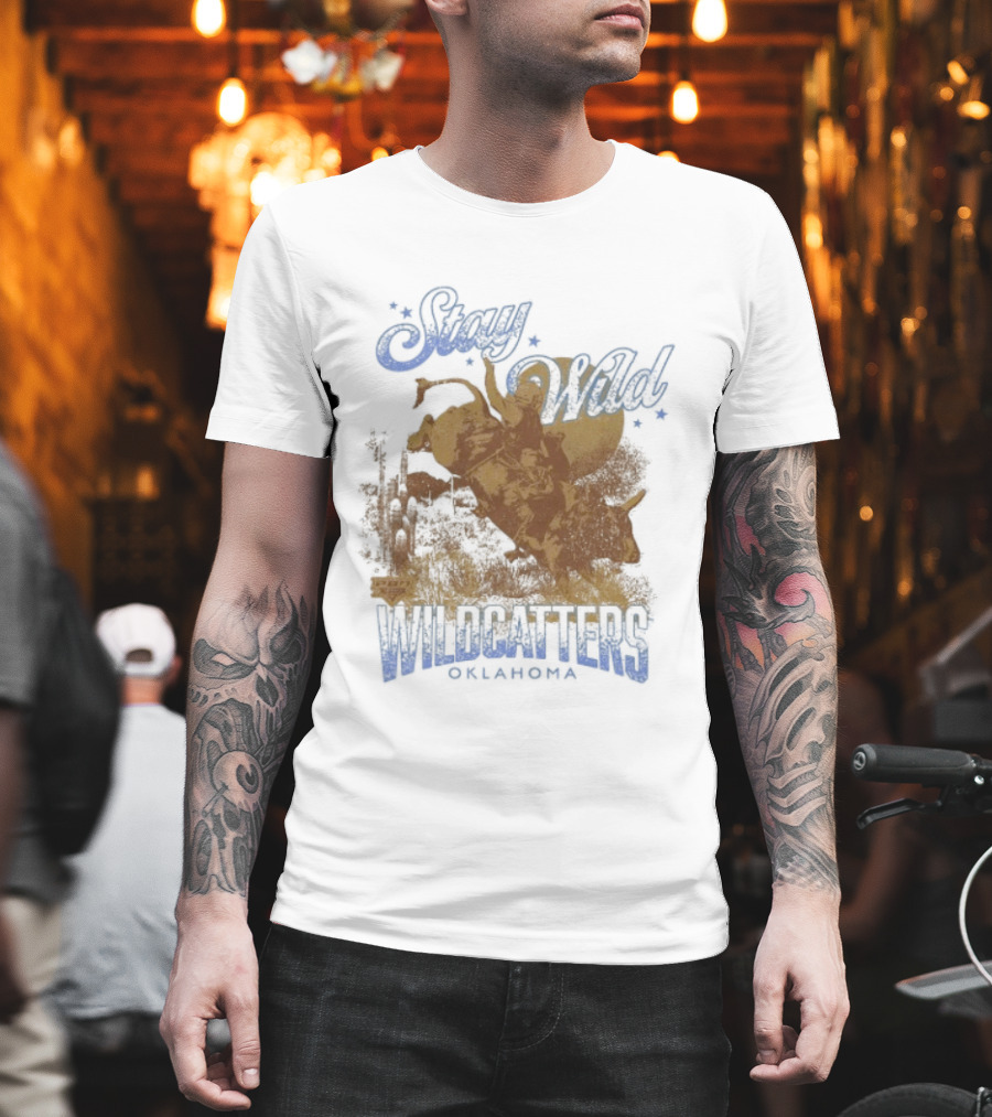 Stay Wild Oklahoma Wildcatters Vintage Oil Rig T-Shirt