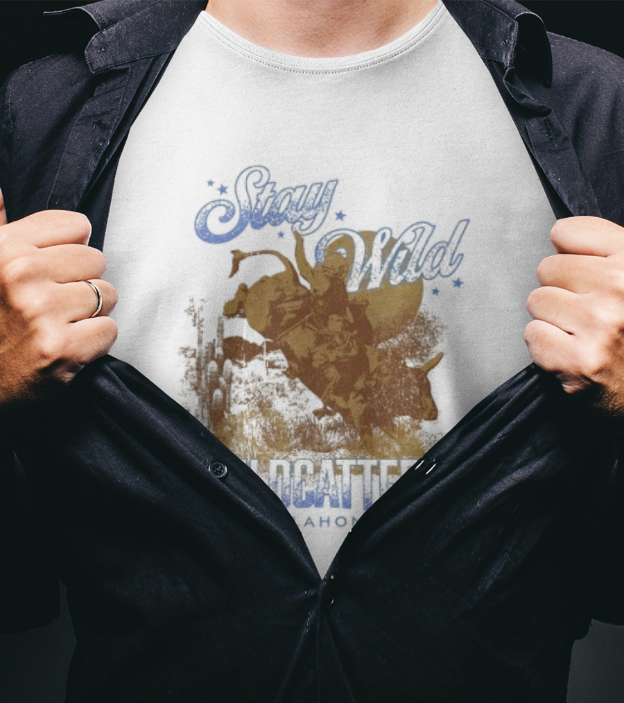 Stay Wild Oklahoma Wildcatters Vintage Oil Rig T-Shirt