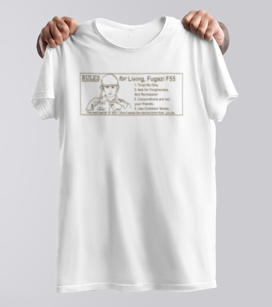 Fugazi Store Relaxed Fit Diagram Chart Construction Instructional T-Shirt