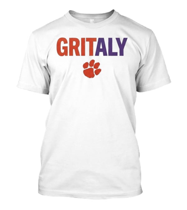 Gritaly Clemson Basketball Orange Purple Paw T-Shirt