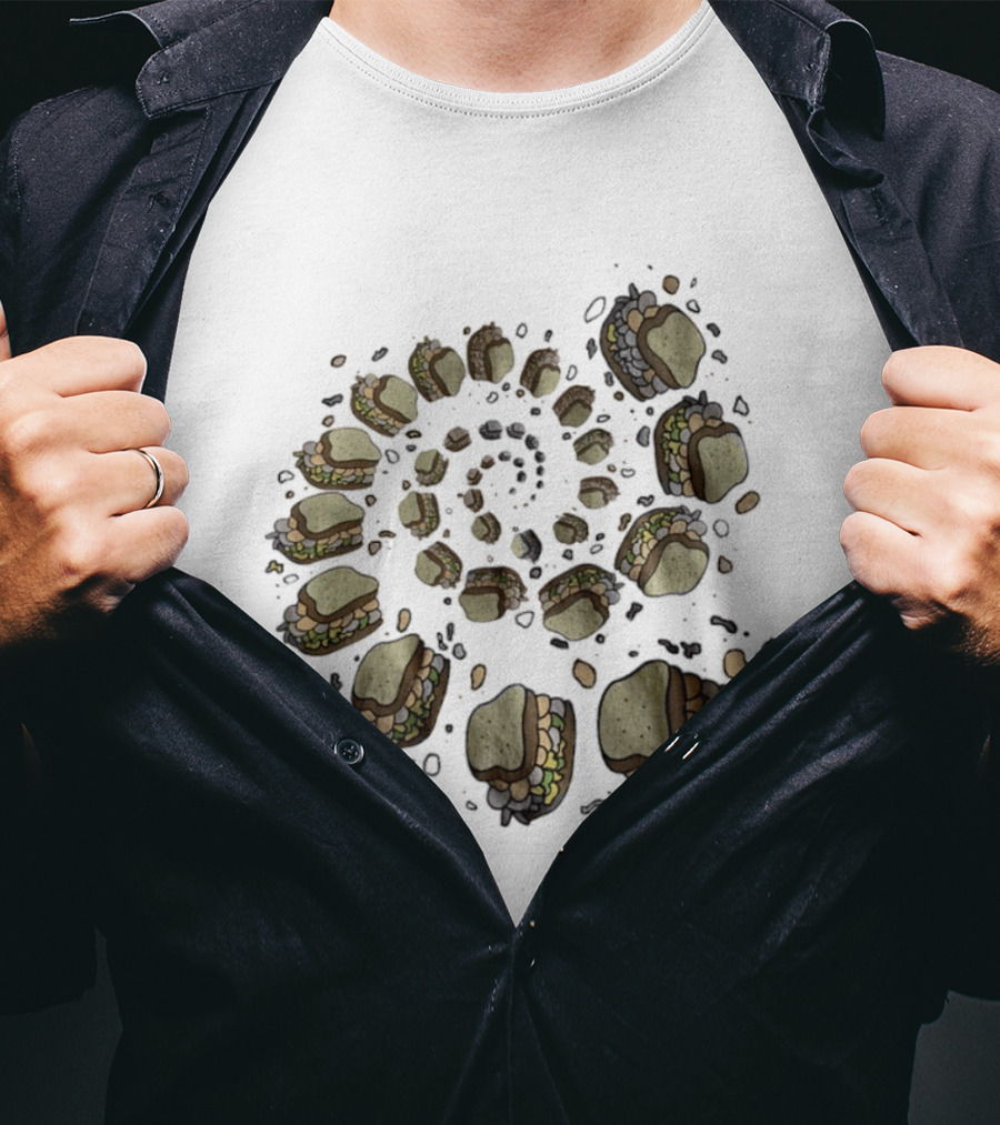Turkey And The Wolf Fried Bologna Sandwiches Spiral T-Shirt