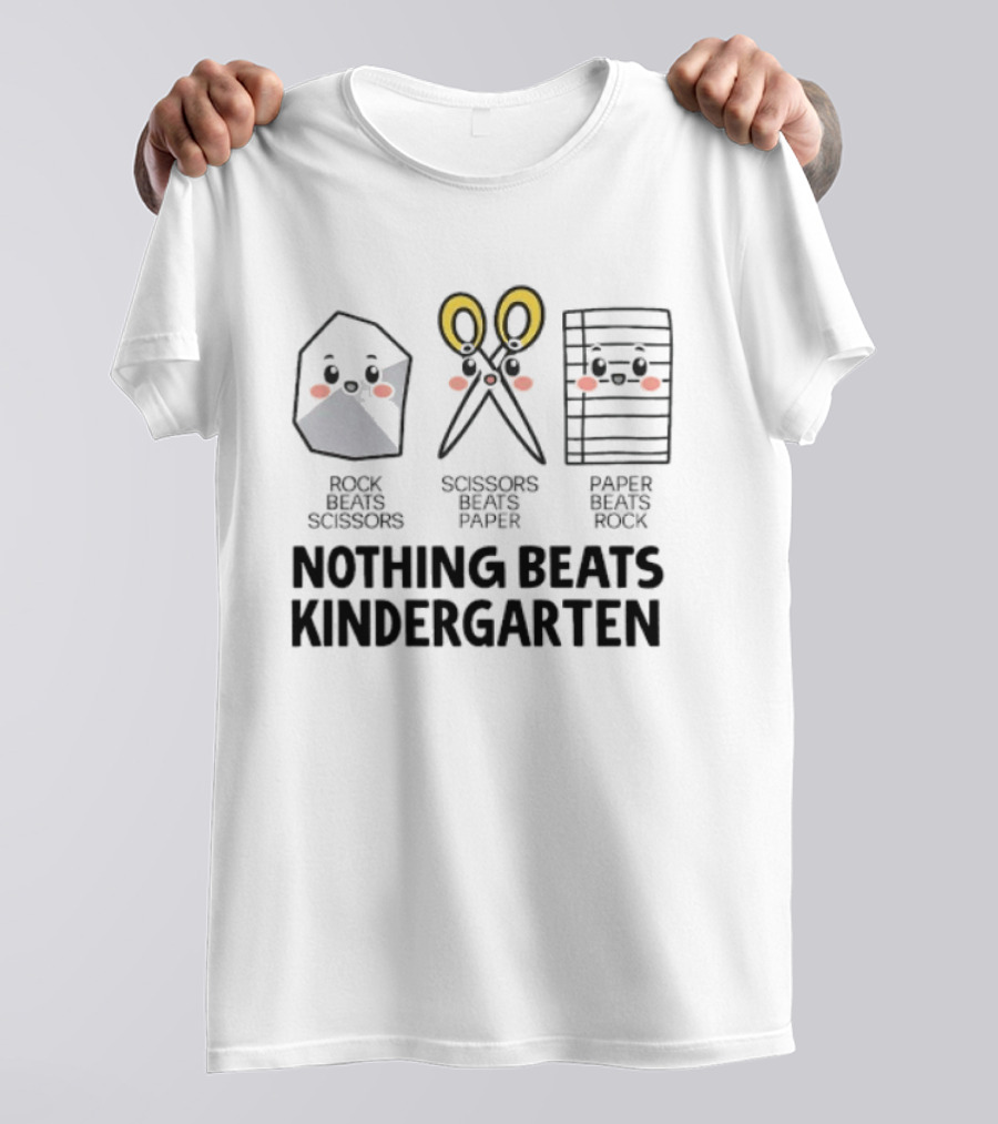 Rock Paper Scissors Kindergarten Fun Play Nothing Beats T-Shirt