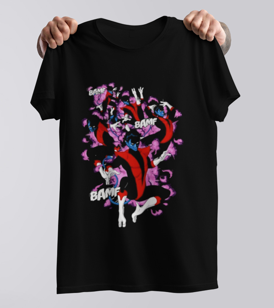 Bamf Nightcrawler Comic Smoke Effect X Men T-Shirt