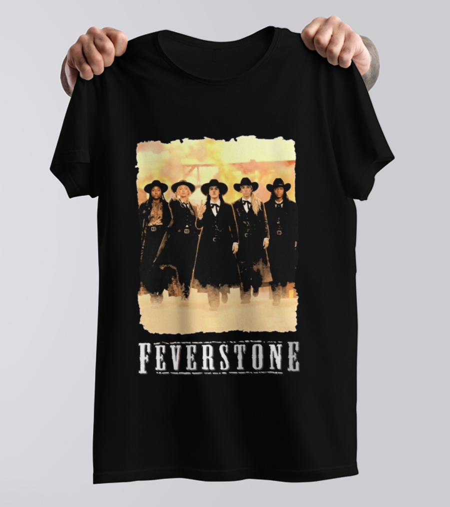 Feverstone Western Style Group In Cowboy Hats T-Shirt