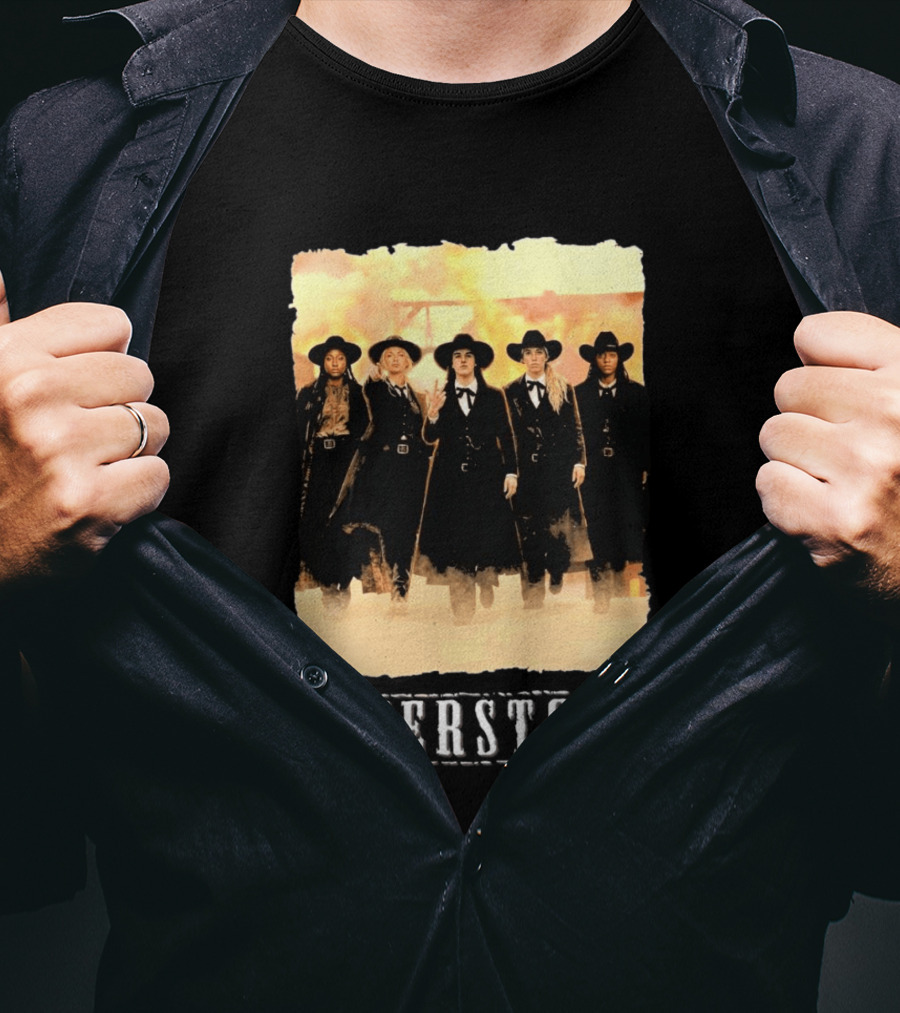 Feverstone Western Style Group In Cowboy Hats T-Shirt