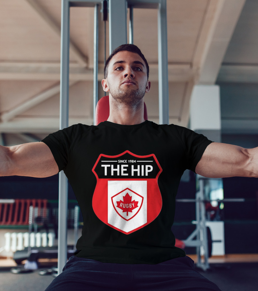 Canada Rugby The Hip Since 1984 Shield Maple Leaf Rugby T-Shirt