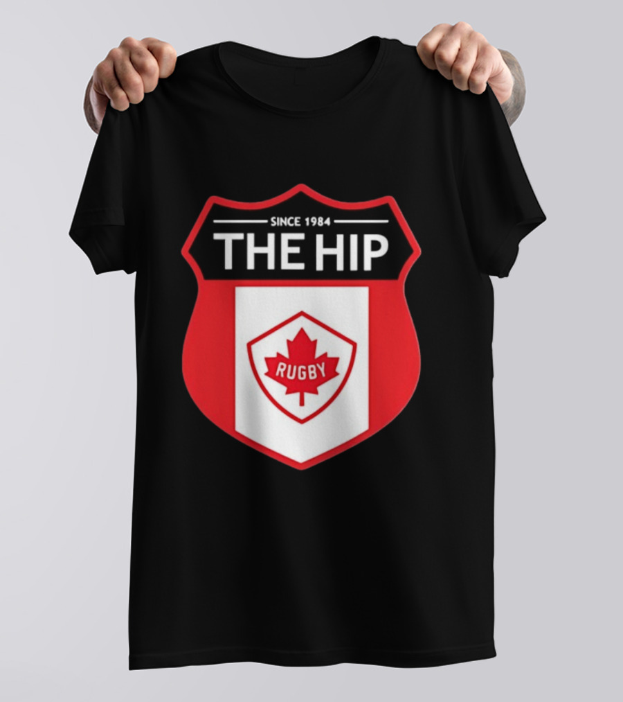 Canada Rugby The Hip Since 1984 Shield Maple Leaf Rugby T-Shirt
