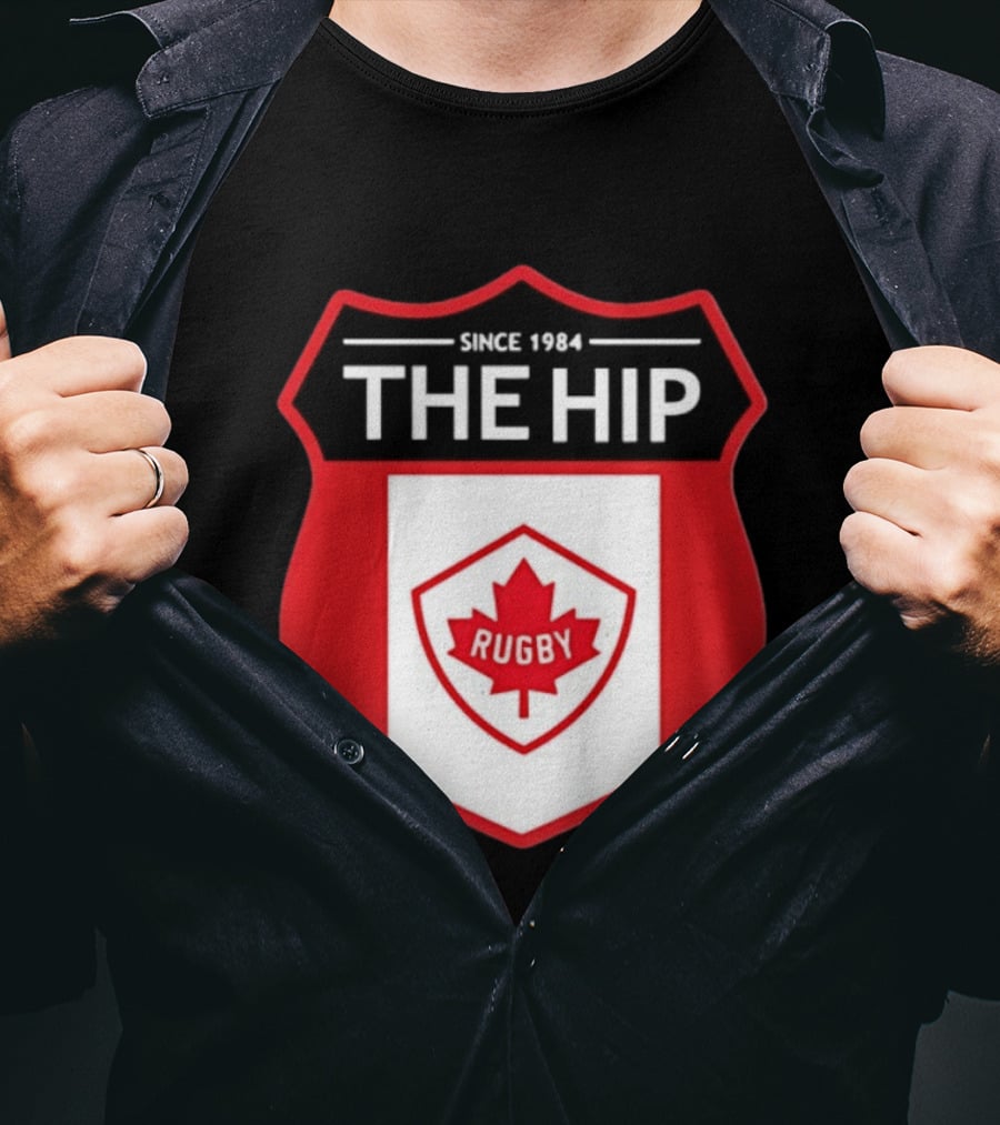 Canada Rugby The Hip Since 1984 Shield Maple Leaf Rugby T-Shirt