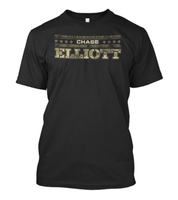 NASCAR Cup Series Chase Elliott Camo American Flag 2026 2 Sided T-Shirt
