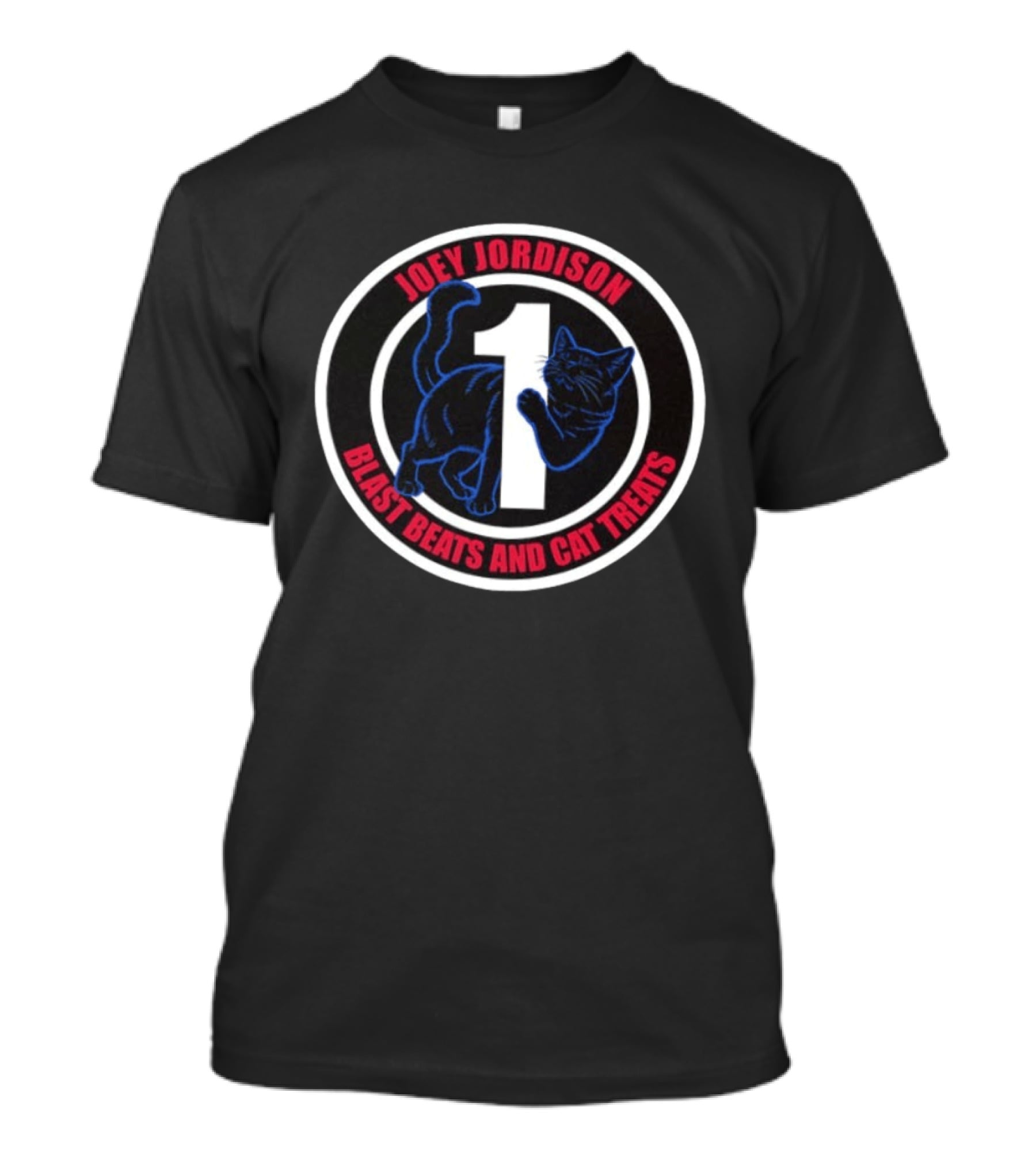 Joey Jordison 1 Blast Beats And Cat Treats Cat T-Shirt