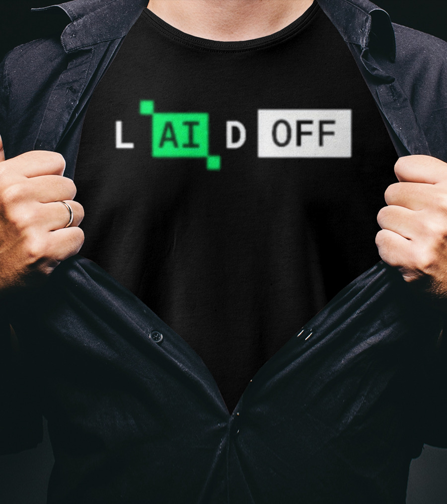 Laid Off AI Artificial Intelligence Tech Layoffs Green Circuit T-Shirt
