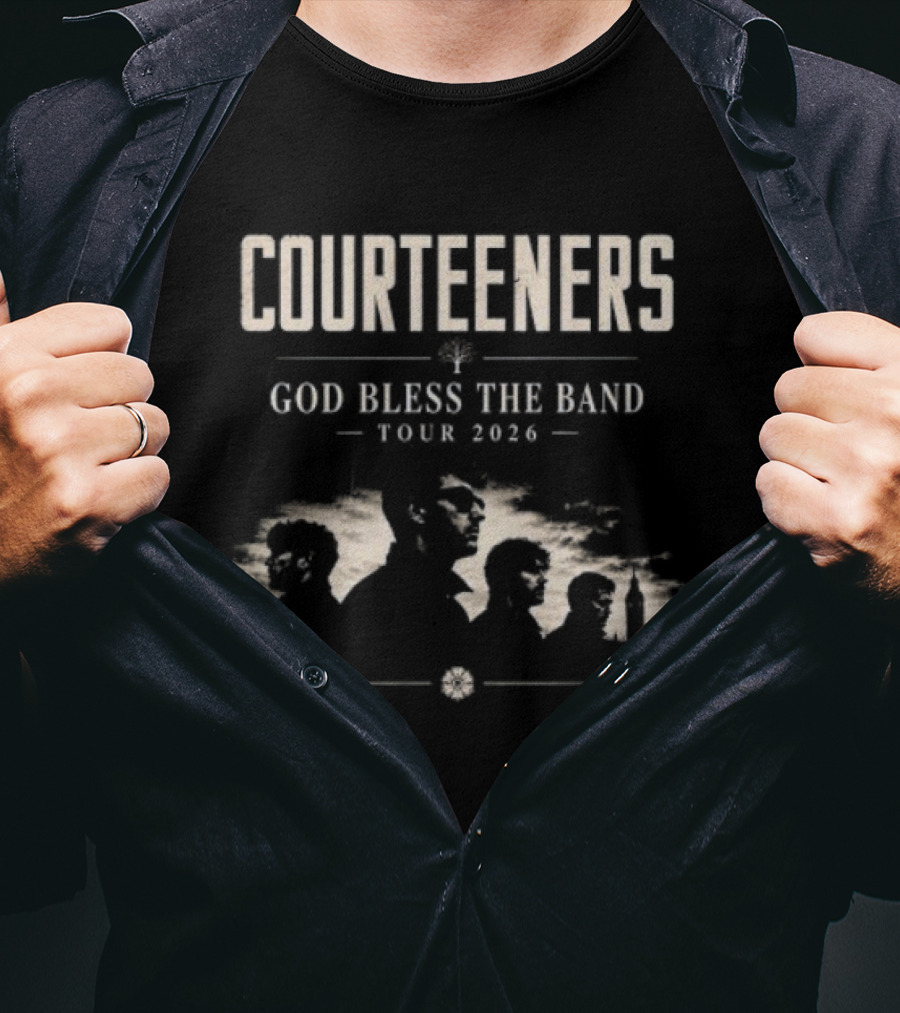 Courteeners God Bless The Band Tour 2026 Vintage Style Tour Dates T-Shirt