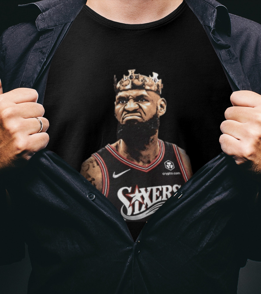 LeBron James Philadelphia 76ers Sixers King James Basketball Nike Crypto.com T-Shirt