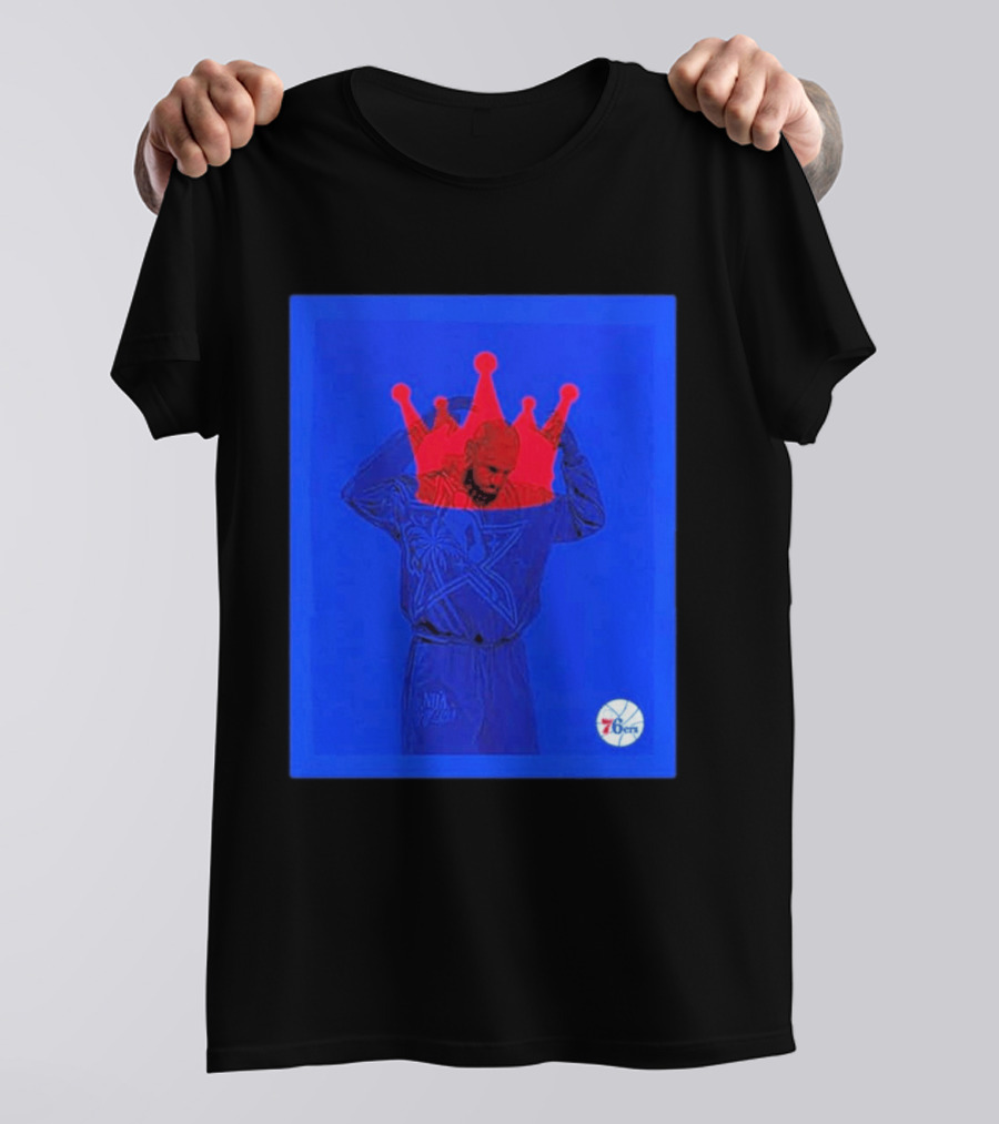 LeBron James NBA All Star Crown Philadelphia 76ers T-Shirt