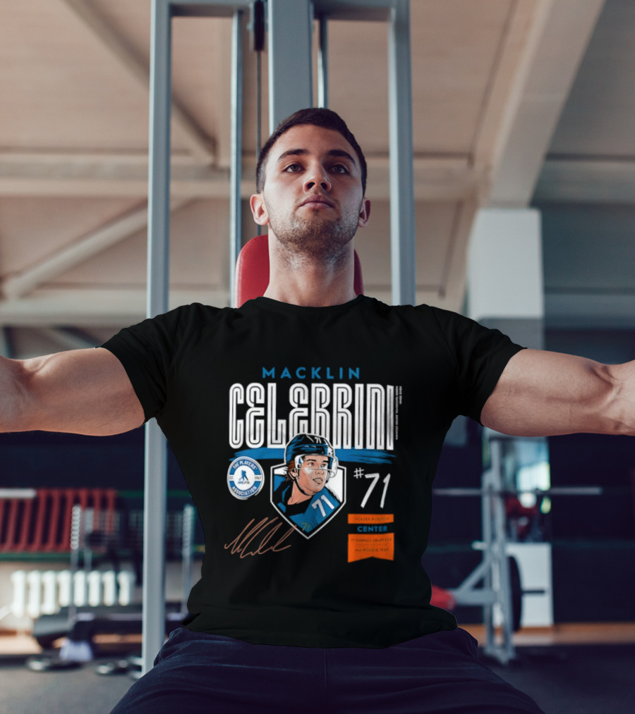 Macklin Celebrini 71 NHL Players Association All Rookie Team 2026 Pick T-Shirt