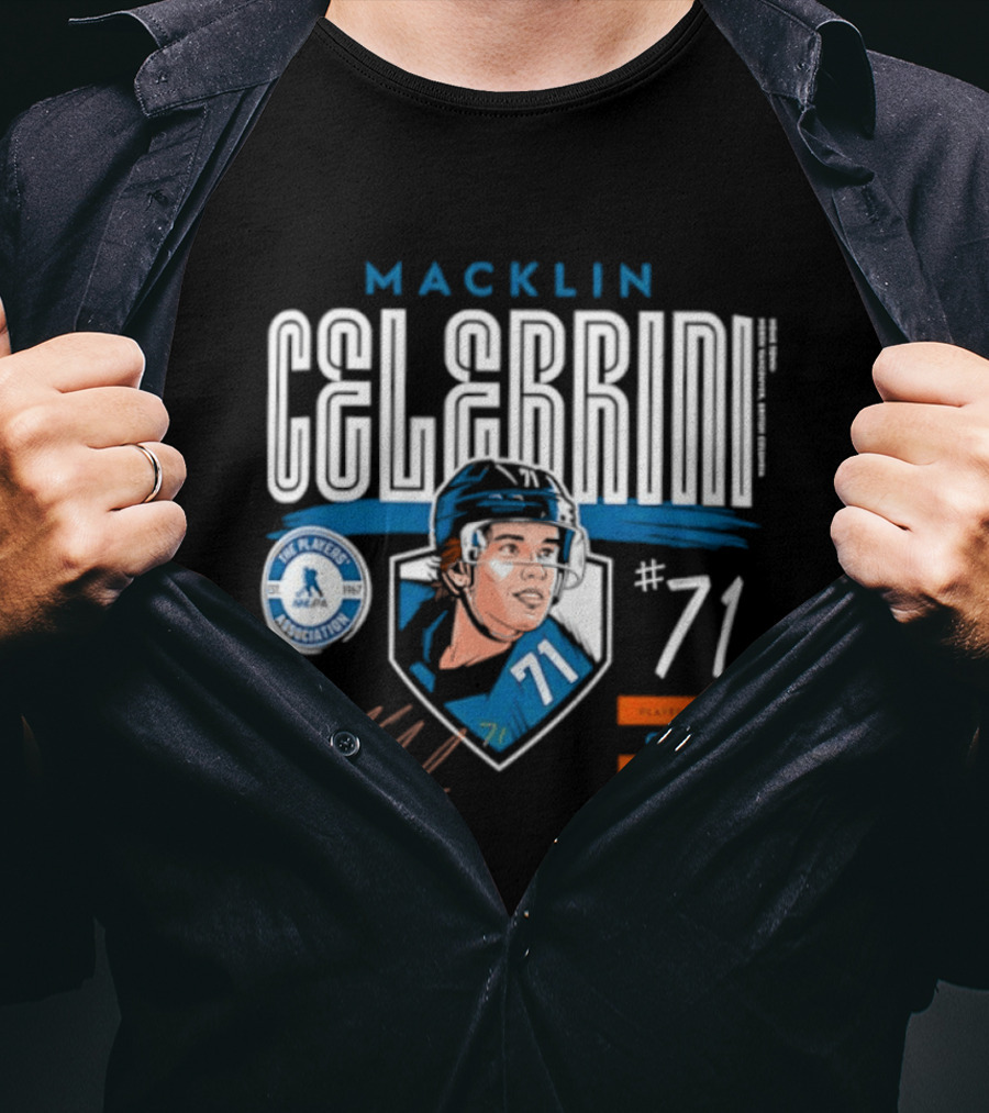 Macklin Celebrini 71 NHL Players Association All Rookie Team 2026 Pick T-Shirt