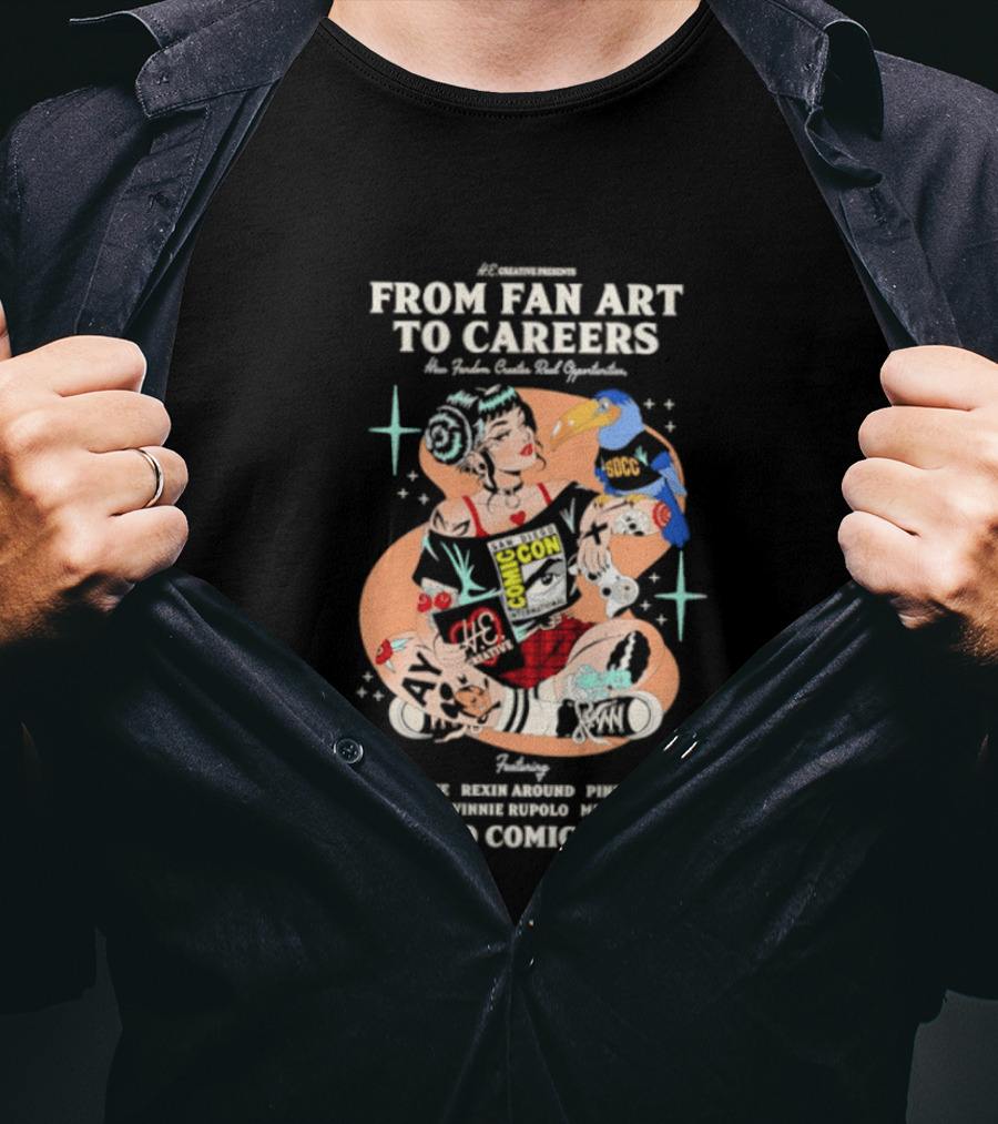 San Diego Comic Con 2026 From Fan Art To Careers Panel Featuring Babs Tarr Jenny Frison And Caspar Wijngaard T-Shirt