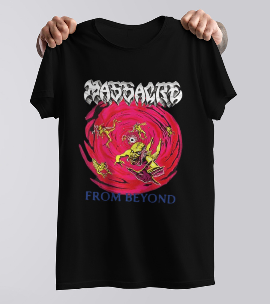 Massacre From Beyond 1991 Two Sided Horror Imagery Team T-Shirt