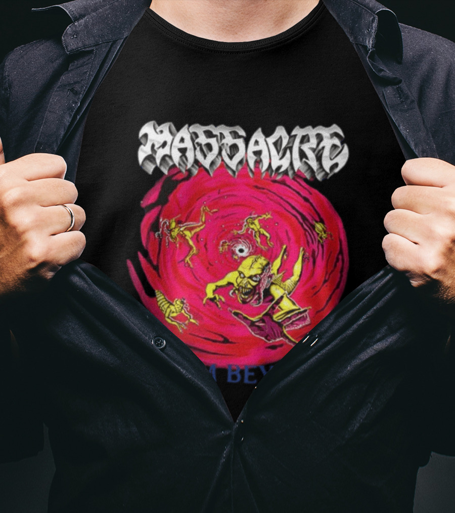 Massacre From Beyond 1991 Two Sided Horror Imagery Team T-Shirt