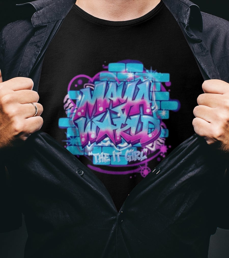 Maya World The IT Girl Vibrant Graffiti T-Shirt
