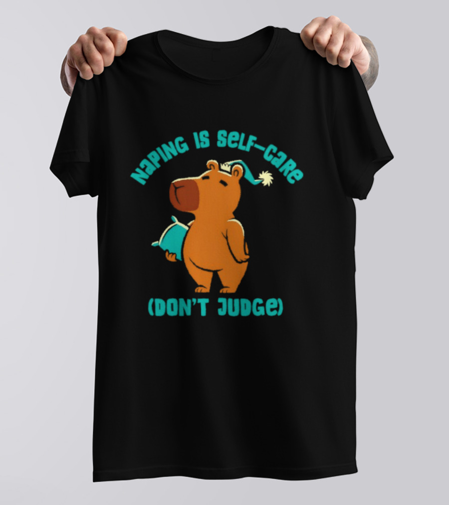 Napping Is Self Care Capybara Don't Judge T-Shirt
