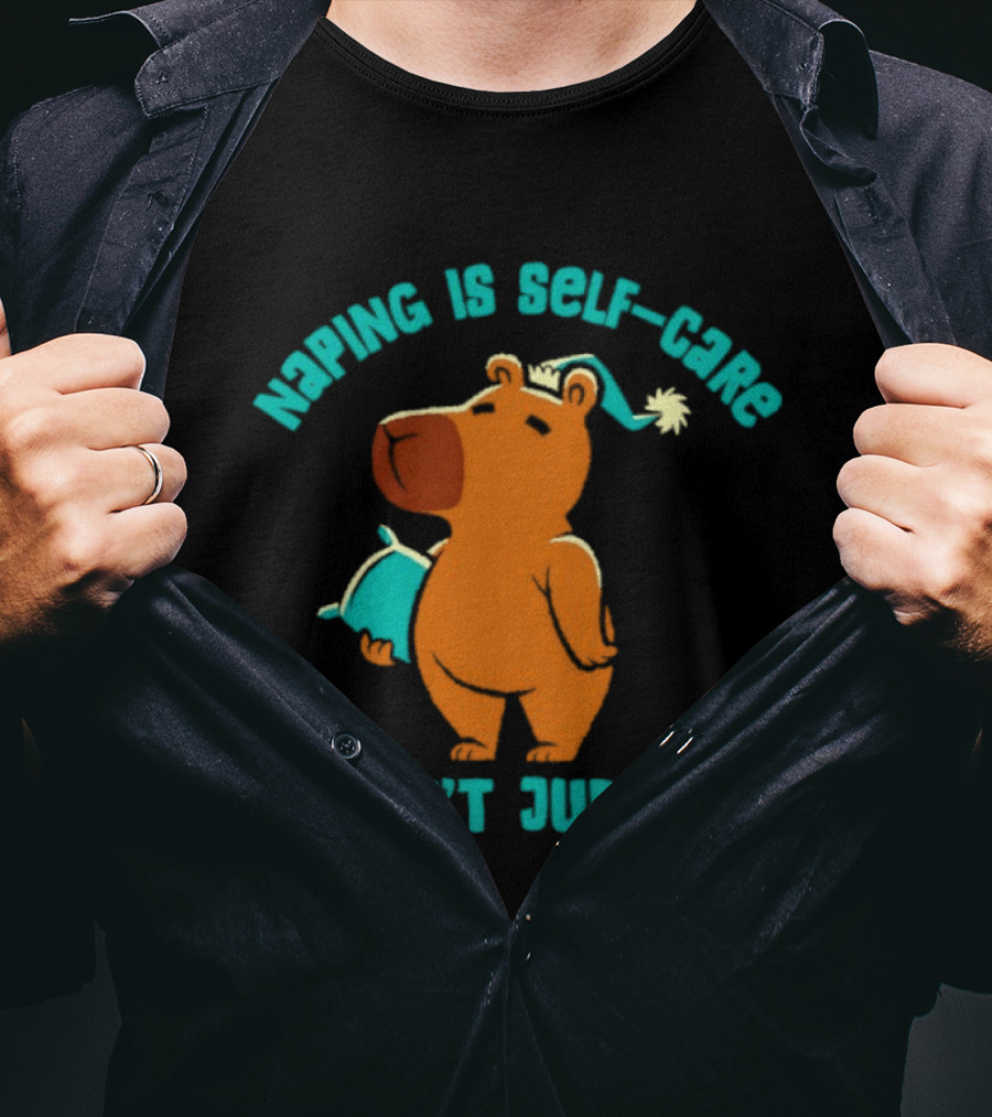 Napping Is Self Care Capybara Don't Judge T-Shirt