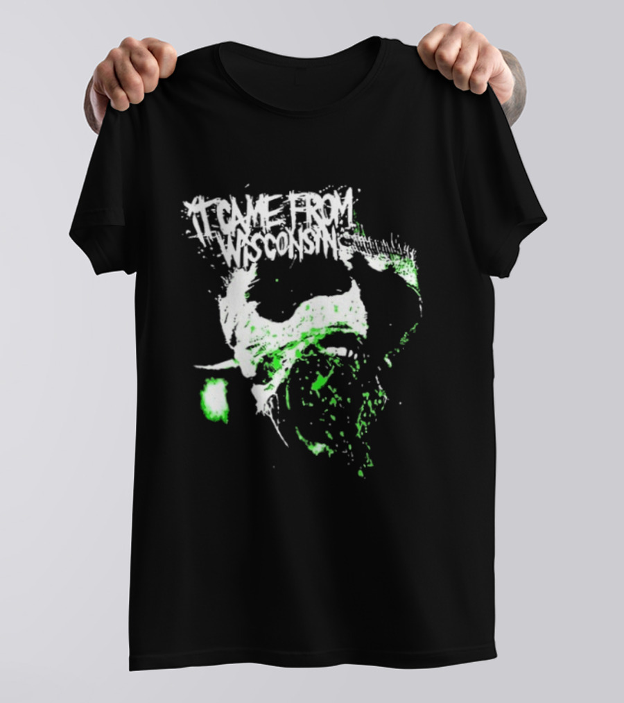 Necromorph It Came From Wisconsin Blast Beat Their Holes Two Sided Horror T-Shirt