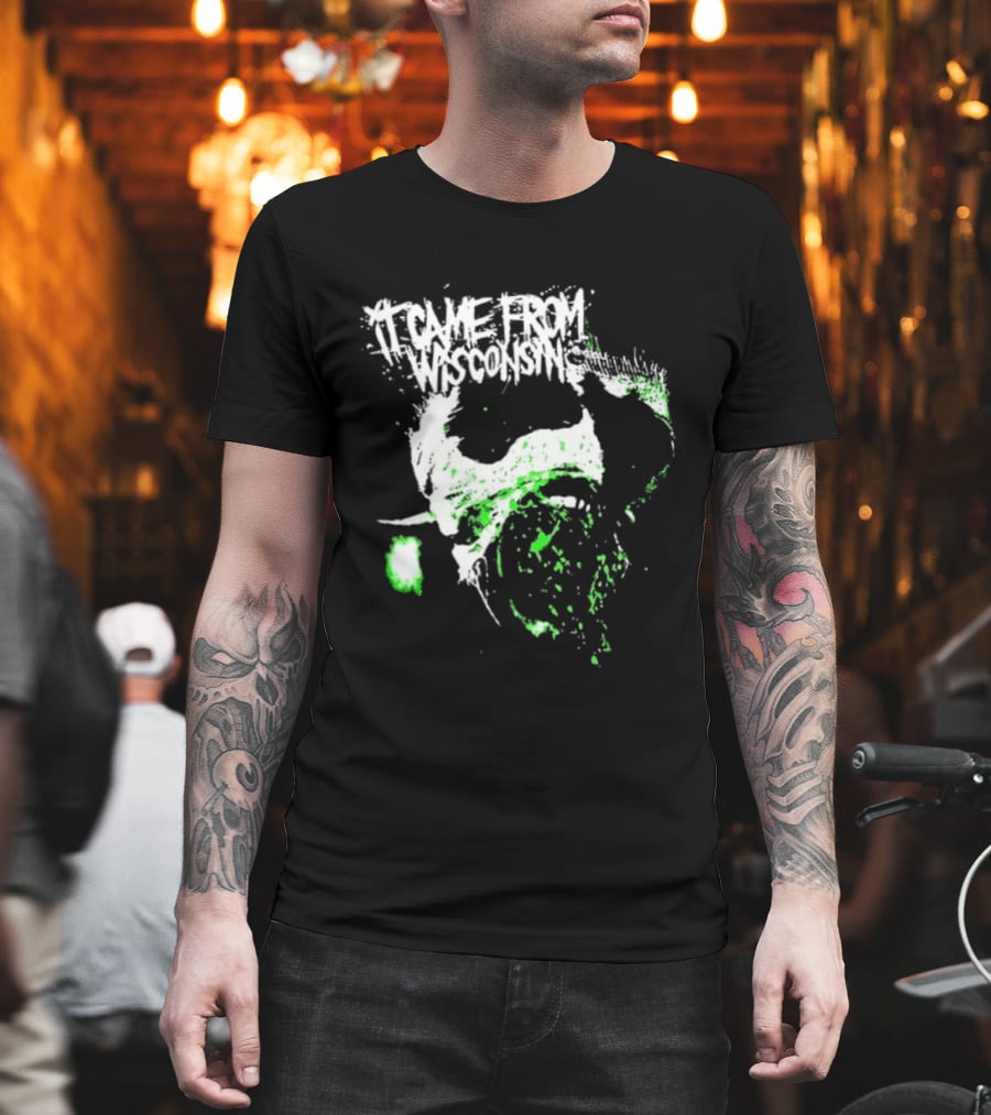 Necromorph It Came From Wisconsin Blast Beat Their Holes Two Sided Horror T-Shirt