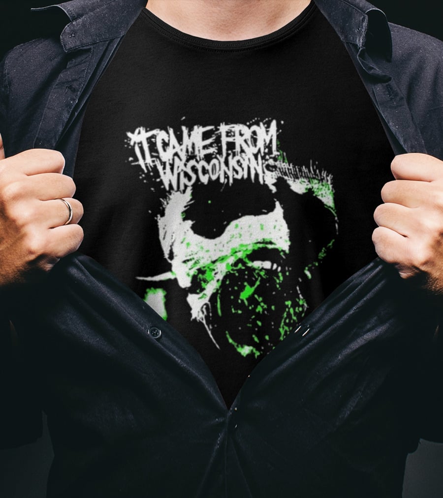 Necromorph It Came From Wisconsin Blast Beat Their Holes Two Sided Horror T-Shirt