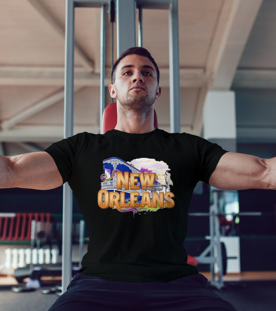 New Orleans Jazz Musical Vibes Trombone Balcony T-Shirt