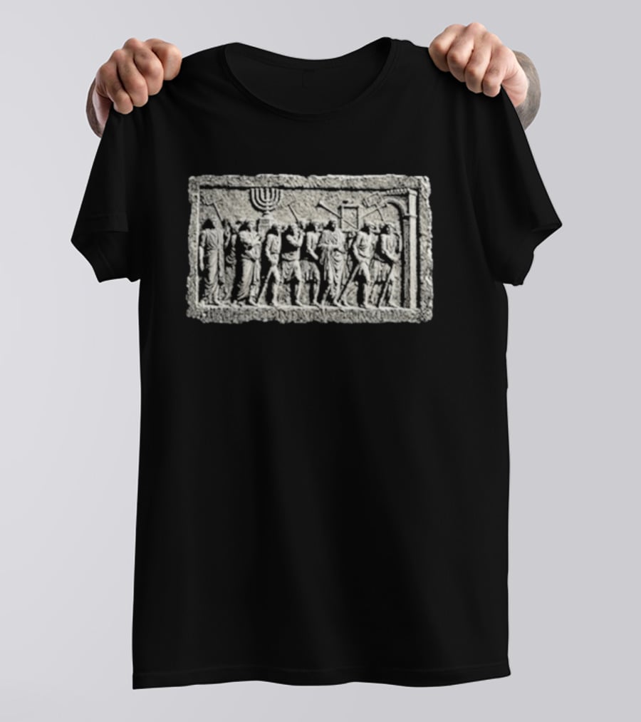 Nick Fuentes Arch Of Titus Menorah Relief Roman Soldiers T-Shirt