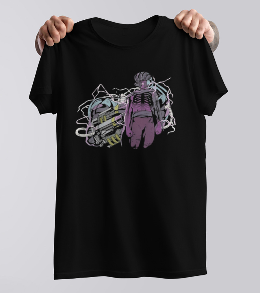RIP Magnus Winged Figure With Pastel Skeleton Highlights T-Shirt
