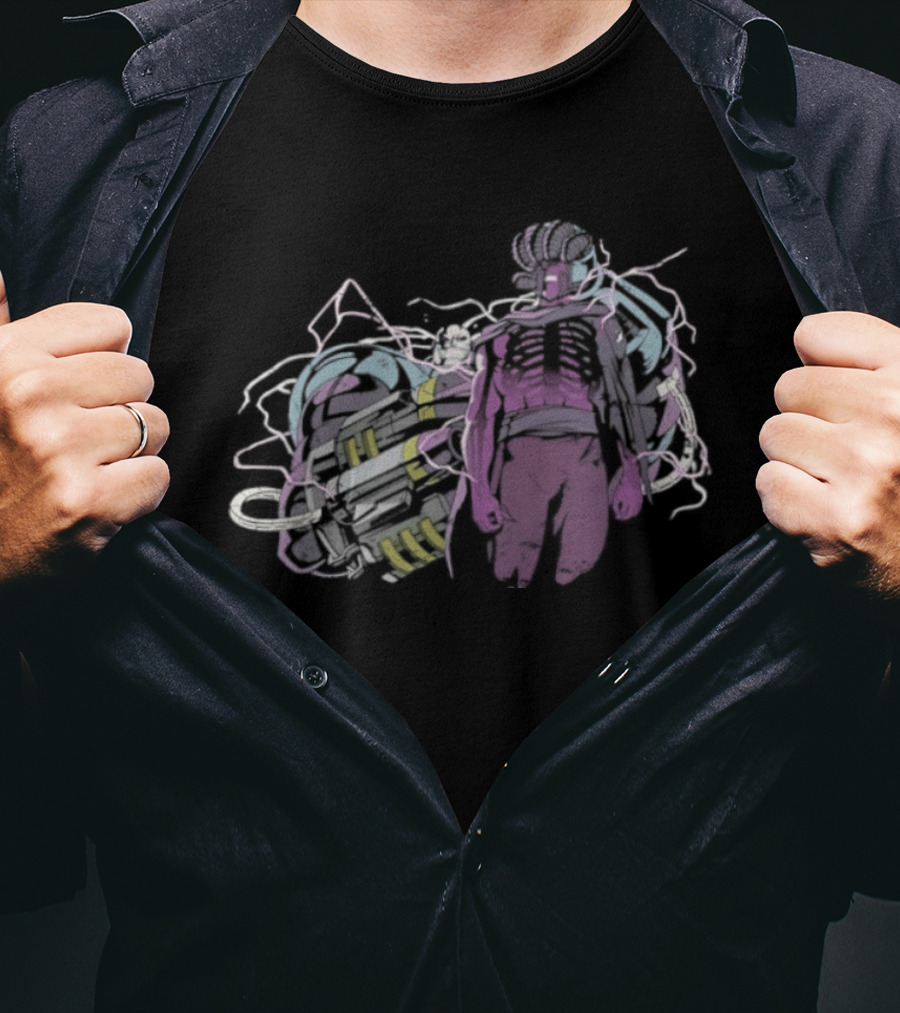 RIP Magnus Winged Figure With Pastel Skeleton Highlights T-Shirt