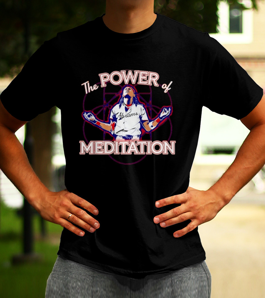 The Power Of Meditation Ronald Acuña Jr. Washington Nationals Celebration T-Shirt
