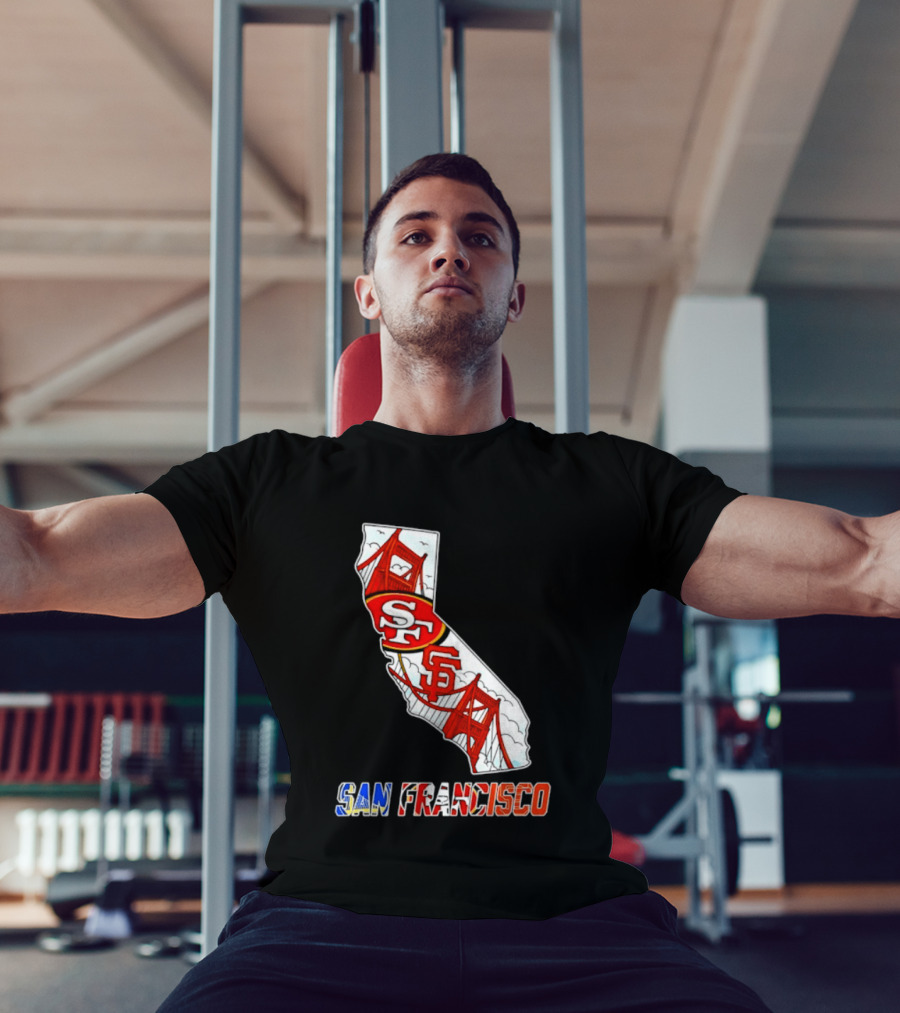 San Francisco 49ers Giants California Map T-Shirt