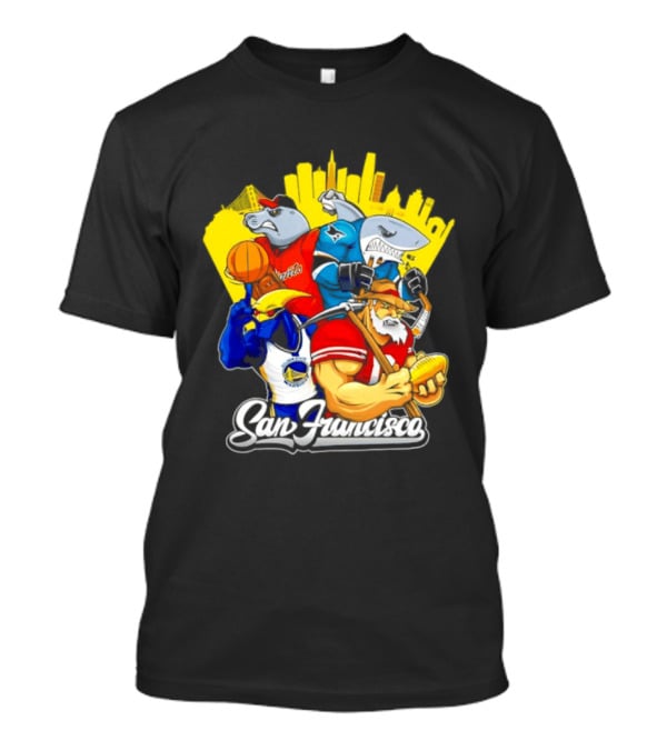 San Francisco Giants Warriors 49ers Sharks Skyline T-Shirt