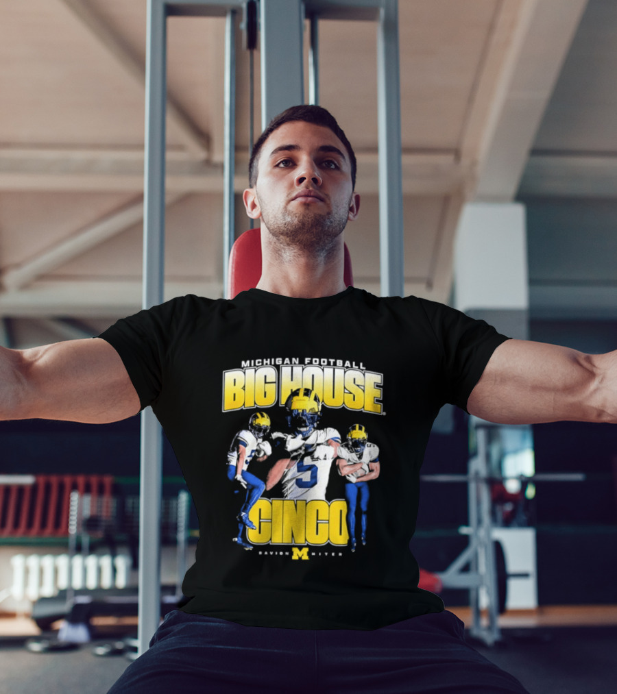 Michigan Wolverines Football Big House Cinco Savion Hiter T-Shirt