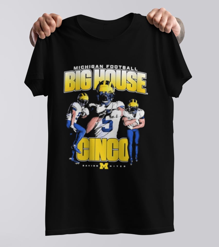 Michigan Wolverines Football Big House Cinco Savion Hiter T-Shirt