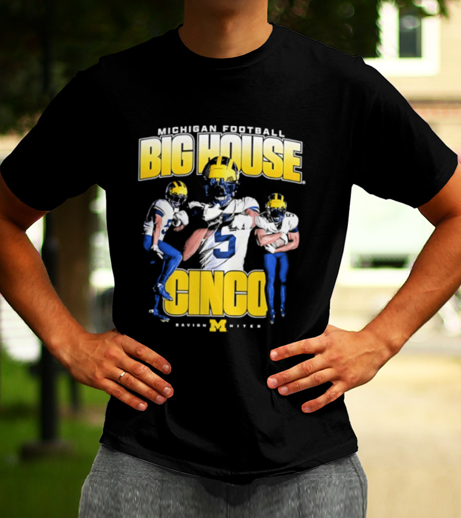 Michigan Wolverines Football Big House Cinco Savion Hiter T-Shirt