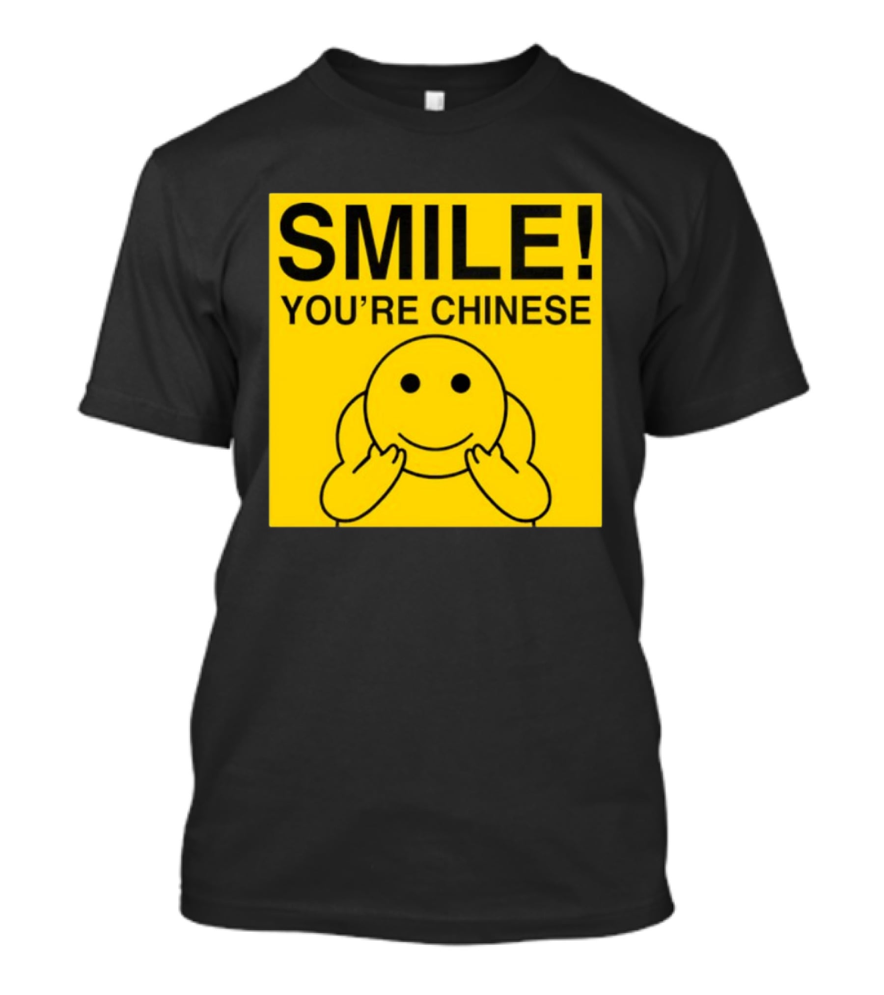 SMILE You're Chinese Sticker Emoticon Sign Yellow T-Shirt