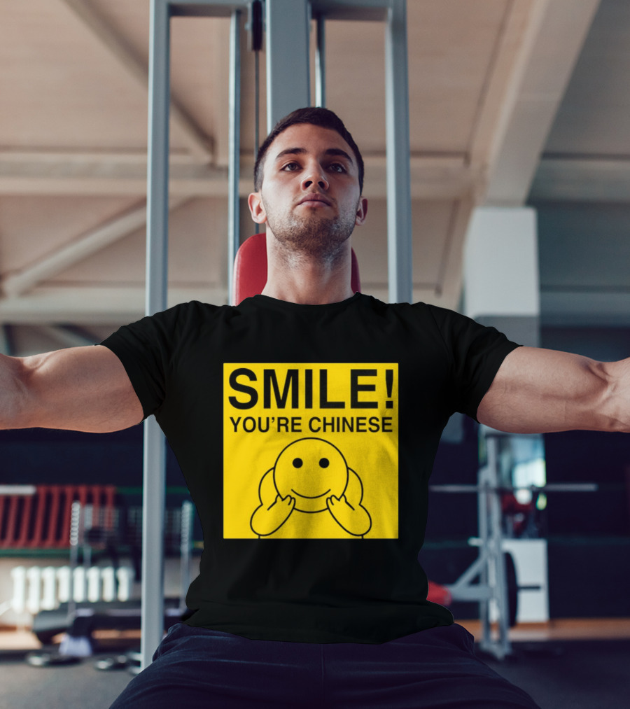 SMILE You're Chinese Sticker Emoticon Sign Yellow T-Shirt