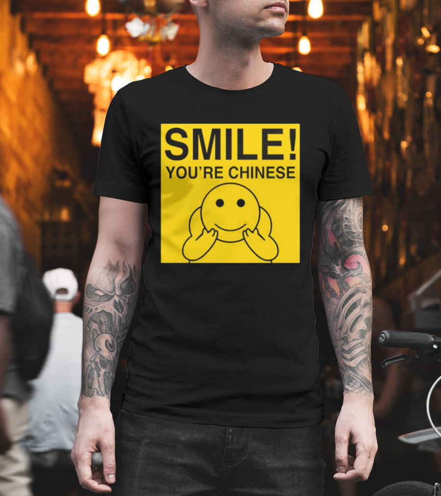 SMILE You're Chinese Sticker Emoticon Sign Yellow T-Shirt